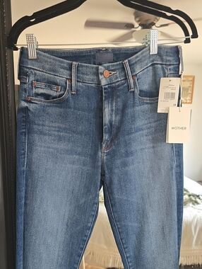 MOTHER Skinny Jeans in Classic Blue Wash